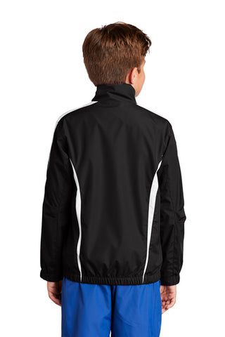 Littleton Academy Sport Windbreaker Jacket with Littleton Logo. Black. ALL GRADES.
