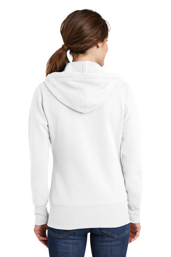 St. Matthews (MT) Heavy Weight Full Zip Hooded Sweatshirt w/School Logo. White. (6TH-8TH).