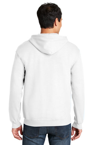 St. Matthews (MT) Heavy Weight Full Zip Hooded Sweatshirt w/School Logo. White. (6TH-8TH).