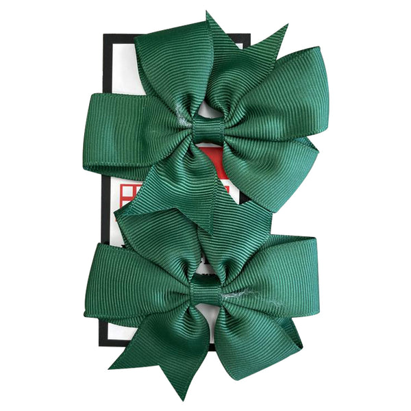 Spring Valley Montessori School 3 inch hair bows, 2 in a pack.