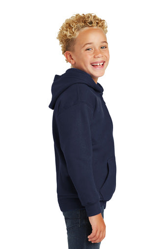 St. Mary's School (ID) Full-Zip Hooded Fleece Sweatshirt w/School Logo. Navy. (PreK-8TH). THIS ITEM IS OPTIONAL.