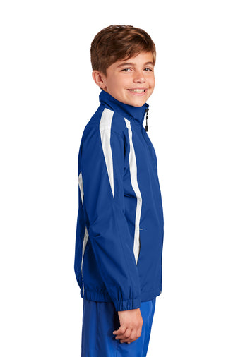 St. Mary's School (ID) Sport Windbreaker Jacket w/School Logo. Royal Blue. (K-8TH)
