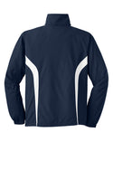 St. Matthews (MT) Sport Windbreaker Jacket w/School Logo. Navy. (K-8TH)