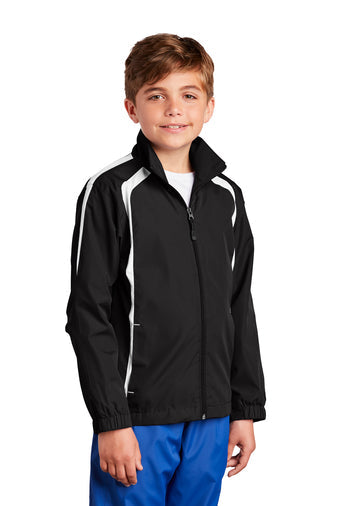 St. Mary's School (ID) Sport Windbreaker Jacket w/School Logo-Black  (PreK-8TH). THIS ITEM IS OPTIONAL.