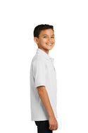 St. Matthew (OR) School Pique Knit Polo Shirt. White. (K-8TH)