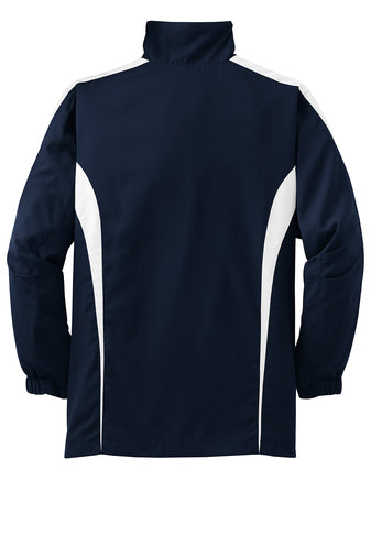 MAC Sport Windbreaker Jacket w/School Logo. Navy.