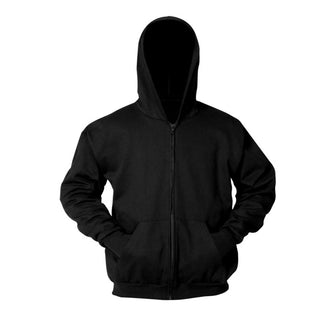 Buy black School Uniform Full-Zip Hooded Fleece Sweatshirt-Super Heavy Weight
