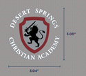 Desert Springs Pique Knit Polo Shirt w/School Logo-Grey (K-12)