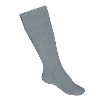 Buy gray Victoria Christian School Girls Cable-Knee-Hi Socks