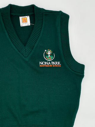 Nona Park Montessori School l V-Neck Pullover Vest w/Embroidery Logo