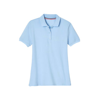 Buy lightblue School Uniform Girls Short Sleeve Sport Fitted Polo Shirts