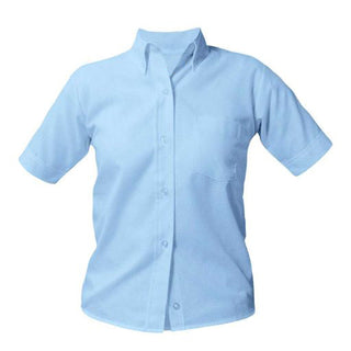 Buy light-blue School Uniform Boys and Mens Short Sleeve Oxford Shirt