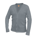 School Uniform Unisex Two-Pocket V-Neck Cardigan Sweater