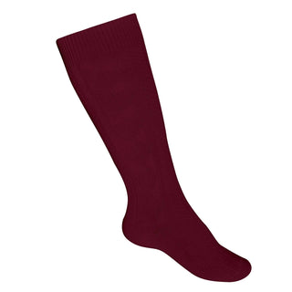 Buy maroon Victoria Christian School Girls Cable-Knee-Hi Socks
