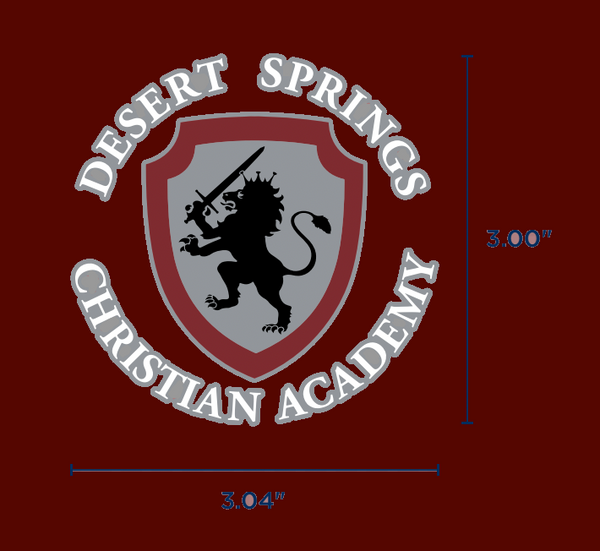 Desert Springs Activewear Warm Up Pants w/School Logo-Burgundy (K-12)