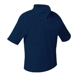 St. Matthews (MT) PIQUE Knit Polo Shirt w/School Logo-Navy (K-8TH).