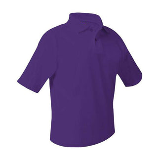 MAC Pique Polo Shirt w/School Logo. Purple.