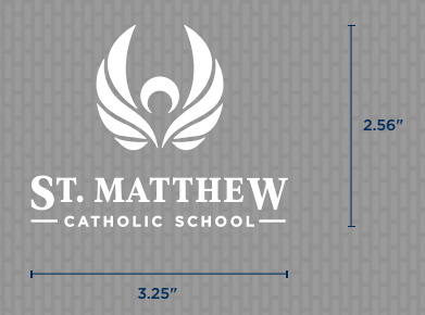 St. Matthew (OR) School Heavyweight Hoodie w/School Logo. Navy. (K-8TH).
