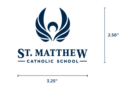 St. Matthew (OR) School Long Sleeve Oxford Shirt w/School Logo. (K-8TH)