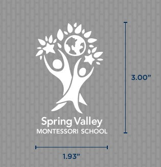 Spring Valley Montessori School Pique Knit Polo Shirt w/School Logo. Navy.