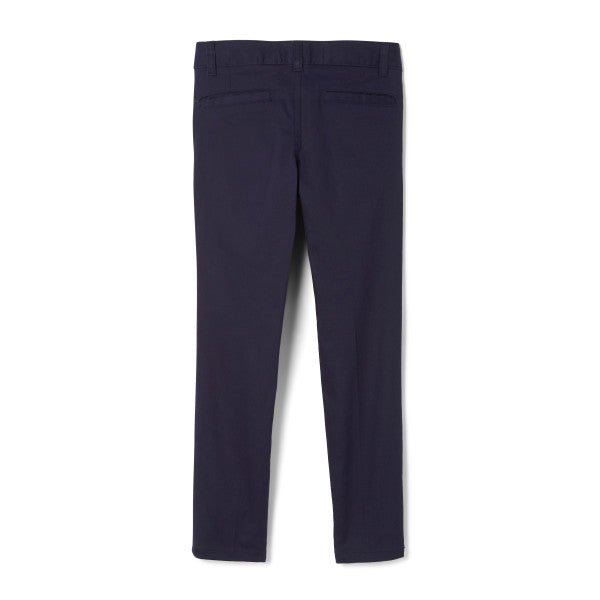 Littleton Academy Girls and Juniors SKINNY Flat Front Pants-Navy. Stretch For Excellent Fit. ALL GRADES.