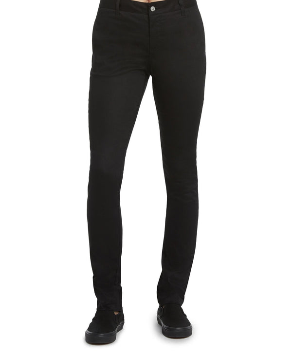 Flat-Front Skinny Trousers with Side Zipper