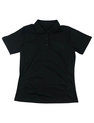 Buy black School Uniform Ladies Short Sleeve Dri-Fit Performance Polo Shirts