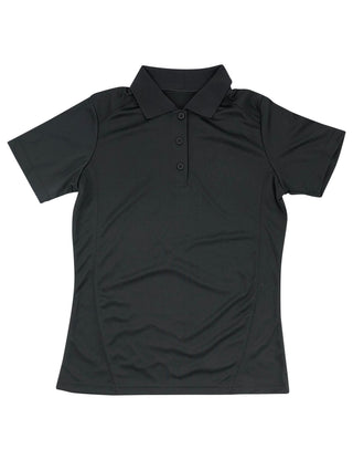 Buy charcoal-black School Uniform Ladies Short Sleeve Dri-Fit Performance Polo Shirts