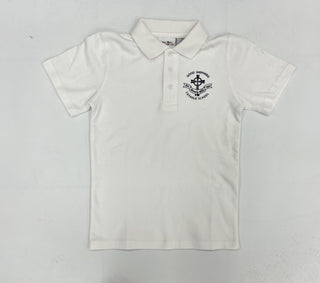 GSBH White Polo Shirt w/School Logo. (PreK-8TH).