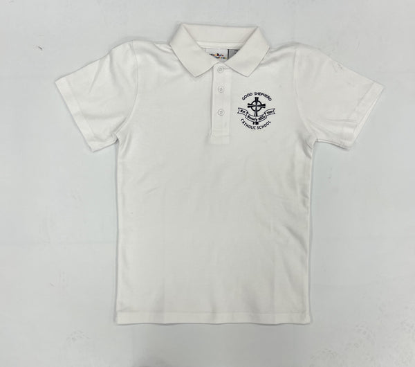 GSBH White Polo Shirt w/School Logo. (PreK-8TH).