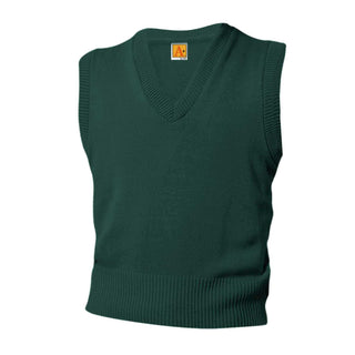 Buy dark-green School Uniform Unisex V-Neck Pullover Vest
