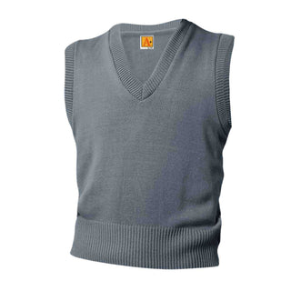 Buy grey School Uniform Unisex V-Neck Pullover Vest