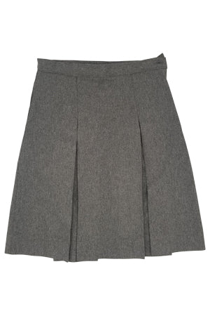 School Uniform Solid Skirt-Grey