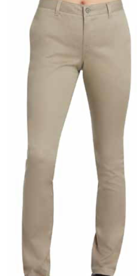 School Uniforms Girls Flat Front Pants with Stretch Fabric. Modern Fit.  Sleek and Slim.