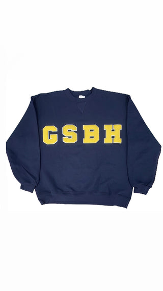 GSBH Collegiate Chenille SWEATSHIRT, School Initials. Letters are proportionate to size ordered.