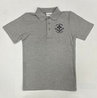 GSBH Grey Polo Shirt w/School Logo. (PreK-8TH)