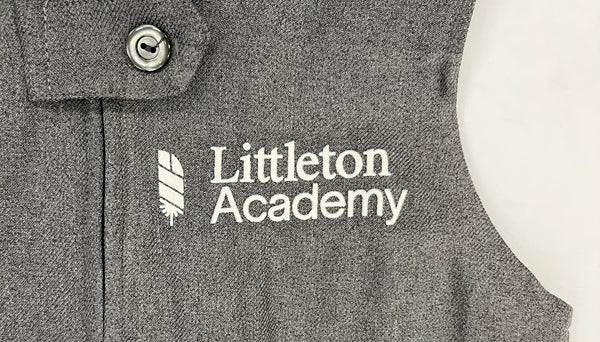 Final Sale Littleton Academy Grey Jumper with Littleton Logo. ALL GRADES