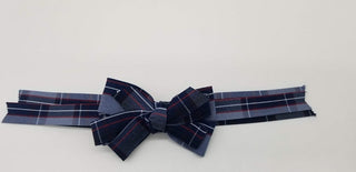 Long Tail Hair Bow- Manhattan Plaid