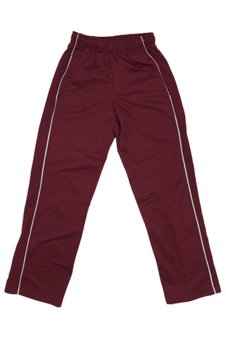 Buy maroon School Uniform Unisex Activewear Warm Up Pants