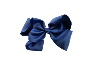 Solid Hair Bow-Navy