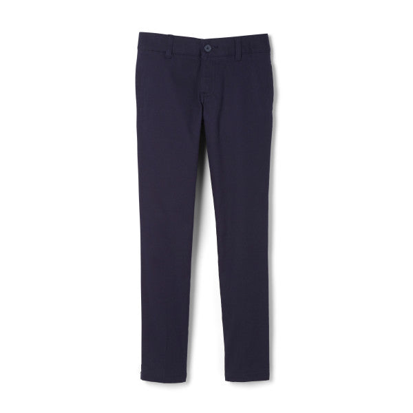 St. Matthews (MT) Girls and Juniors SKINNY Flat Front Pants-Navy. Stretch For Excellent Fit. (K-8TH).