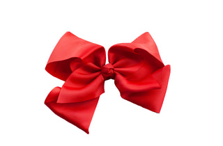 Solid Hair Bow-Red