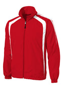 St. Matthews (MT) Sport Windbreaker Jacket w/School Logo. Red. (K-8TH)