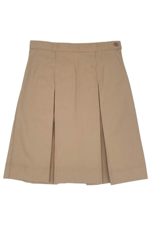 School Uniform Solid Skirt-Khaki