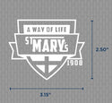 St. Mary's School (ID) Cardigan Sweater w/School Logo. Royal Blue.(K-8TH).
