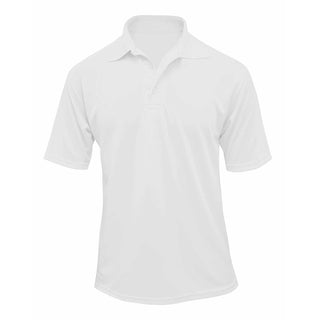 St. Matthews (MT) PIQUE Knit Polo Shirt w/School Logo-White. (6TH-8TH)